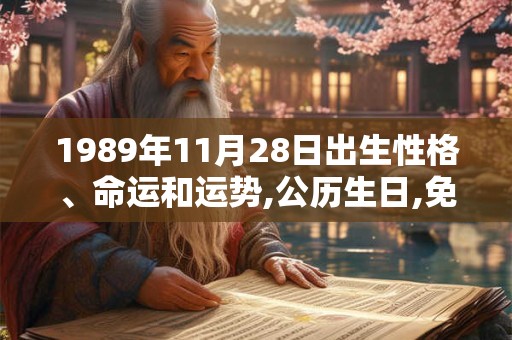 1989年11月28日出生性格、命运和运势,公历生日,免费算命