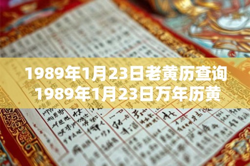1989年1月23日老黄历查询 1989年1月23日万年历黄道吉日
