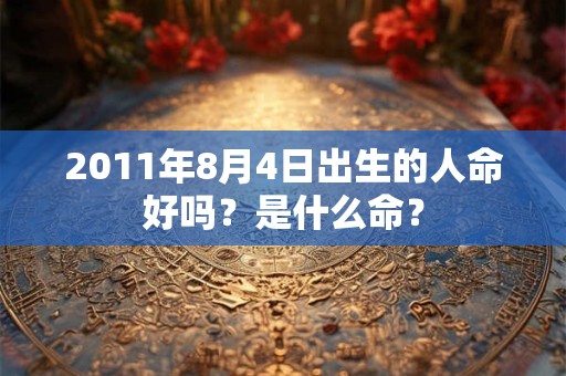 2011年8月4日出生的人命好吗？是什么命？