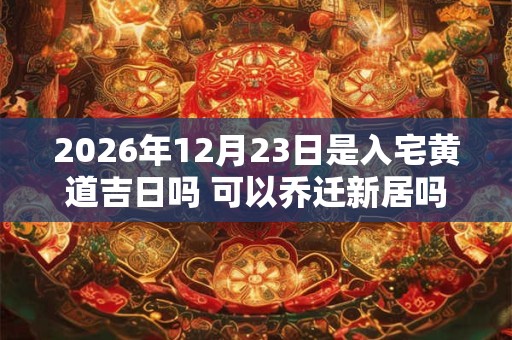 2026年12月23日是入宅黄道吉日吗 可以乔迁新居吗