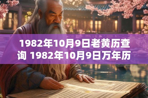 1982年10月9日老黄历查询 1982年10月9日万年历黄道吉日