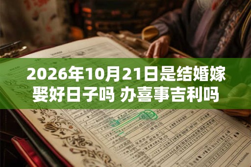 2026年10月21日是结婚嫁娶好日子吗 办喜事吉利吗 2026年10月21日是结婚嫁娶好日子吗 办喜事吉利吗