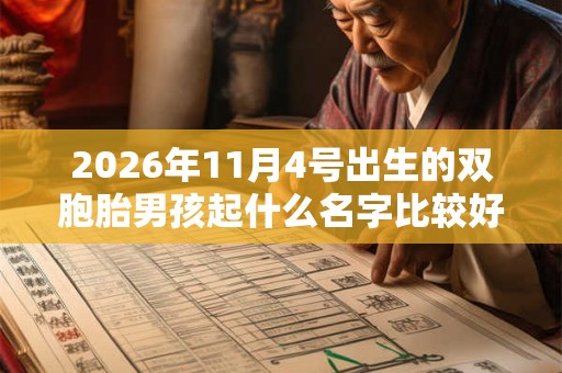 2026年11月4号出生的双胞胎男孩起什么名字比较好,五行属什么 2026年11月4号出生的双胞胎男孩起什么名字比较好,五行属什么