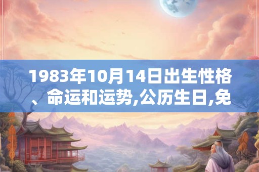 1983年10月14日出生性格、命运和运势,公历生日,免费算命 1983年10月14日出生性格、命运和运势,公历生日,免费算命