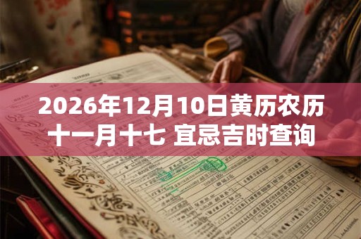 2026年12月10日黄历农历十一月十七 宜忌吉时查询
