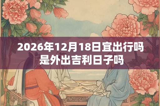 2026年12月18日宜出行吗 是外出吉利日子吗