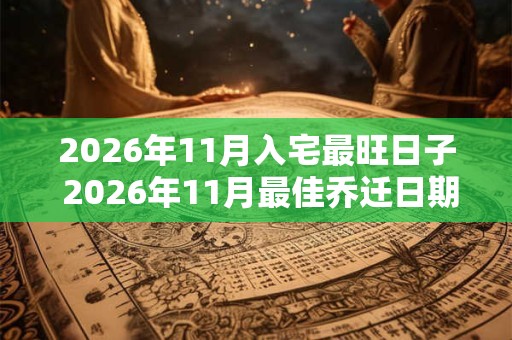 2026年11月入宅最旺日子 2026年11月最佳乔迁日期 2026年11月入宅最旺日子 2026年11月最佳乔迁日期