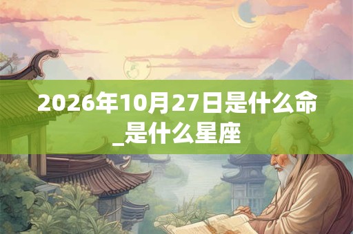 2026年10月27日是什么命_是什么星座