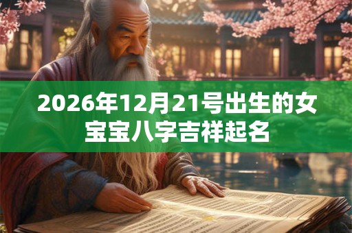 2026年12月21号出生的女宝宝八字吉祥起名