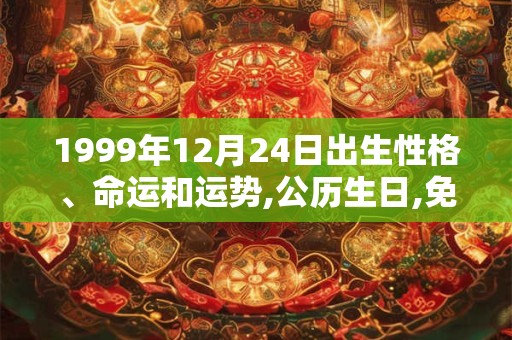 1999年12月24日出生性格、命运和运势,公历生日,免费算命
