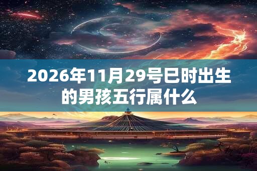 2026年11月29号巳时出生的男孩五行属什么 2026年11月29号巳时出生的男孩五行属什么