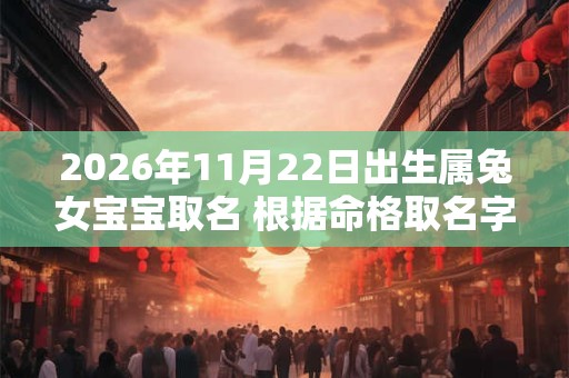 2026年11月22日出生属兔女宝宝取名 根据命格取名字