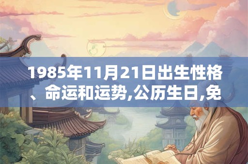 1985年11月21日出生性格、命运和运势,公历生日,免费算命