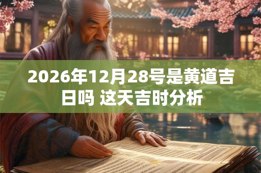2026年12月28号是黄道吉日吗 这天吉时分析