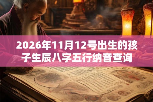 2026年11月12号出生的孩子生辰八字五行纳音查询