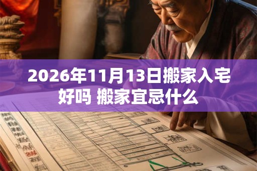 2026年11月13日搬家入宅好吗 搬家宜忌什么