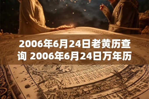 2006年6月24日老黄历查询 2006年6月24日万年历黄道吉日