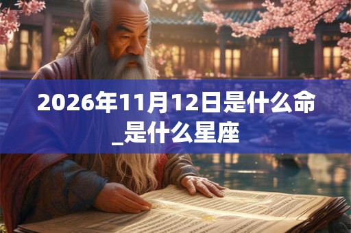 2026年11月12日是什么命_是什么星座