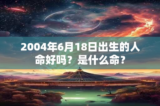 2004年6月18日出生的人命好吗?是什么命? 2004年6月18日出生的人命好吗?是什么命?