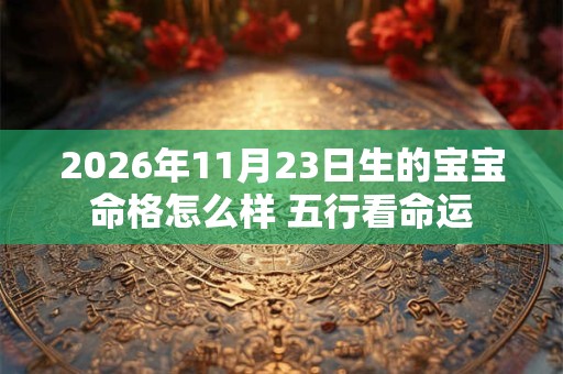 2026年11月23日生的宝宝命格怎么样 五行看命运