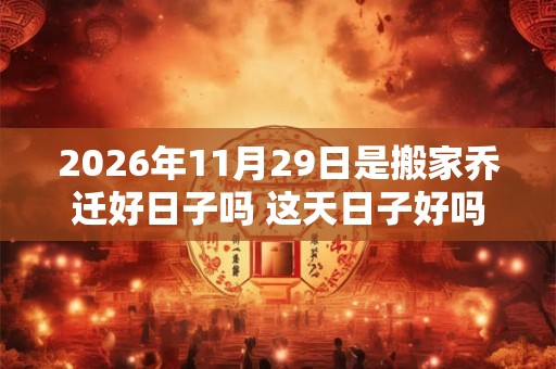 2026年11月29日是搬家乔迁好日子吗 这天日子好吗