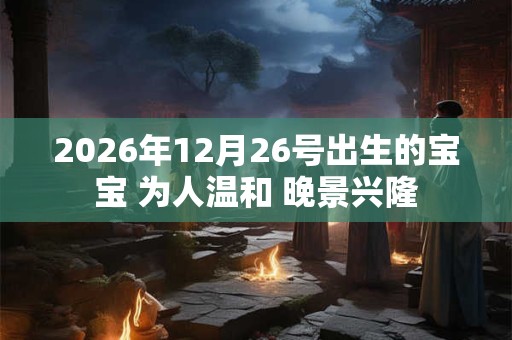 2026年12月26号出生的宝宝 为人温和 晚景兴隆