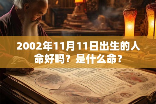2002年11月11日出生的人命好吗？是什么命？