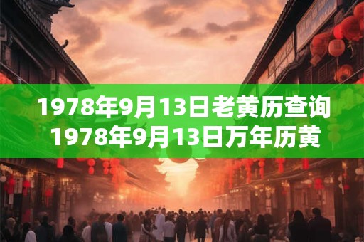 1978年9月13日老黄历查询 1978年9月13日万年历黄道吉日 1978年9月13日老黄历查询 1978年9月13日万年历黄道吉日