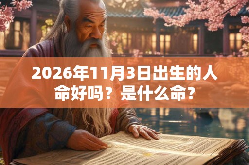 2026年11月3日出生的人命好吗？是什么命？