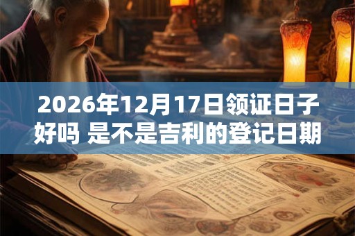 2026年12月17日领证日子好吗 是不是吉利的登记日期