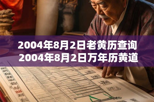 2004年8月2日老黄历查询 2004年8月2日万年历黄道吉日 2004年8月2日老黄历查询 2004年8月2日万年历黄道吉日