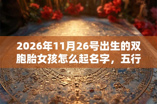 2026年11月26号出生的双胞胎女孩怎么起名字,五行属什么? 2026年11月26号出生的双胞胎女孩怎么起名字,五行属什么?
