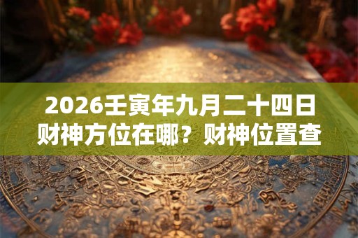 2026壬寅年九月二十四日财神方位在哪?财神位置查询 2026壬寅年九月二十四日财神方位在哪?财神位置查询