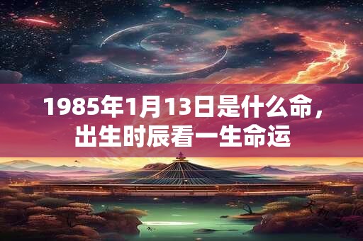 1985年1月13日是什么命，出生时辰看一生命运