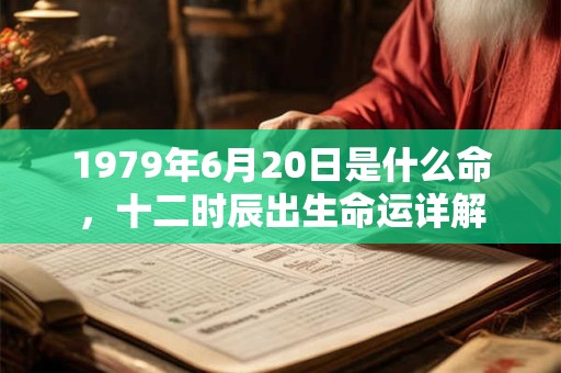 1979年6月20日是什么命,十二时辰出生命运详解 1979年6月20日是什么命,十二时辰出生命运详解
