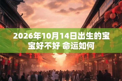 2026年10月14日出生的宝宝好不好 命运如何