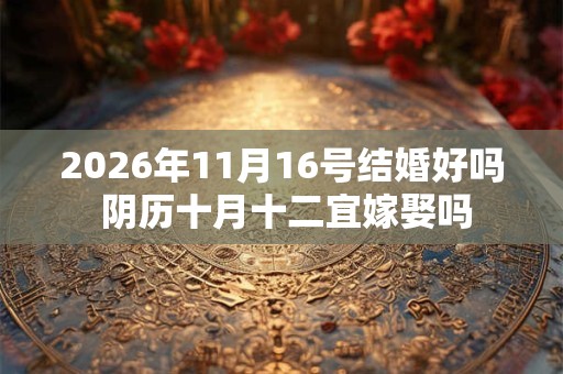 2026年11月16号结婚好吗 阴历十月十二宜嫁娶吗