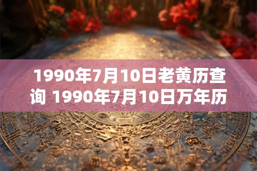 1990年7月10日老黄历查询 1990年7月10日万年历黄道吉日