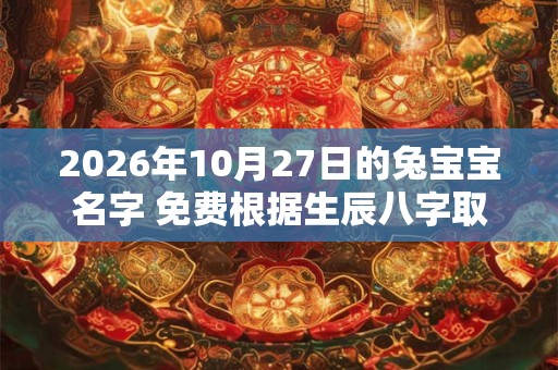 2026年10月27日的兔宝宝名字 免费根据生辰八字取名 2026年10月27日的兔宝宝名字 免费根据生辰八字取名