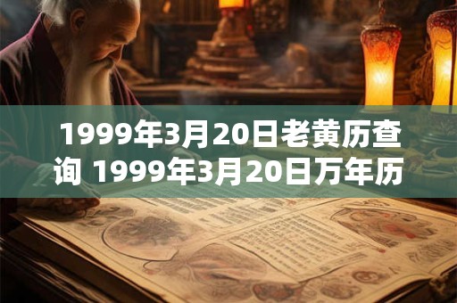 1999年3月20日老黄历查询 1999年3月20日万年历黄道吉日