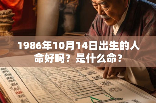 1986年10月14日出生的人命好吗?是什么命? 1986年10月14日出生的人命好吗?是什么命?