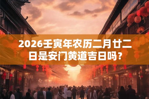 2026壬寅年农历二月廿二日是安门黄道吉日吗？