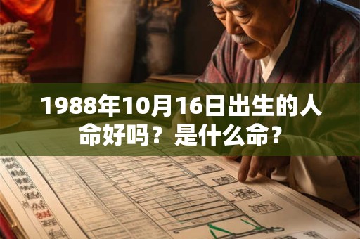 1988年10月16日出生的人命好吗?是什么命? 1988年10月16日出生的人命好吗?是什么命?