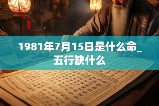 1981年7月15日是什么命_五行缺什么