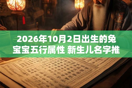 2026年10月2日出生的兔宝宝五行属性 新生儿名字推荐