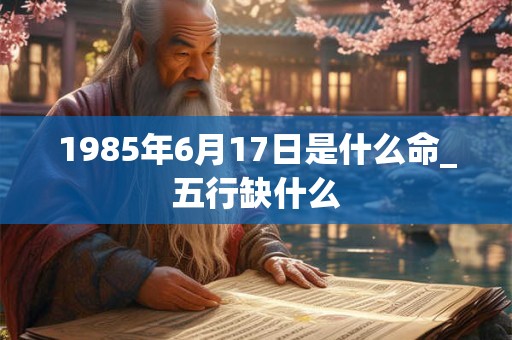 1985年6月17日是什么命_五行缺什么