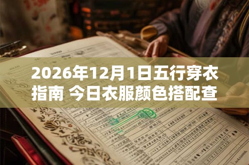 2026年12月1日五行穿衣指南 今日衣服颜色搭配查询