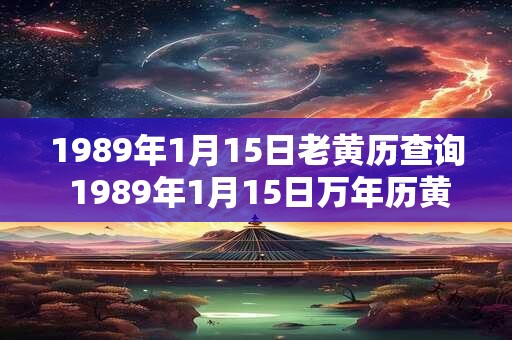 1989年1月15日老黄历查询 1989年1月15日万年历黄道吉日