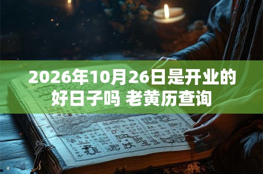 2026年10月26日是开业的好日子吗 老黄历查询 2026年10月26日是开业的好日子吗 老黄历查询