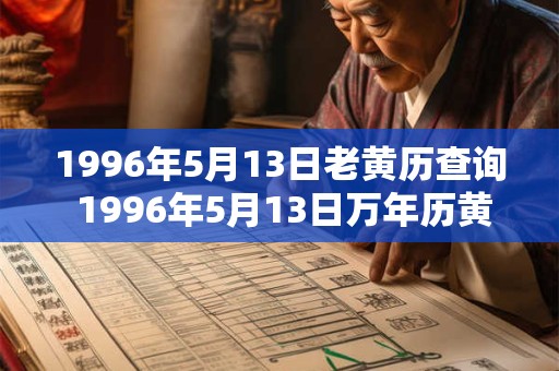 1996年5月13日老黄历查询 1996年5月13日万年历黄道吉日